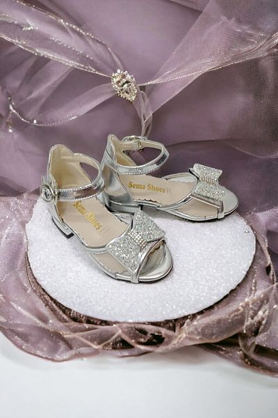 PATİK BEBE Pantofi Transparenti Baby Silver Cu Toc Mici 21 25 Fără Gama