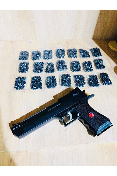 PeriYedi Büyük Boy 30x15 Cm Şarjörlü Boncuklu Plastik Silah 1 adet 21 adet plastik boncuk