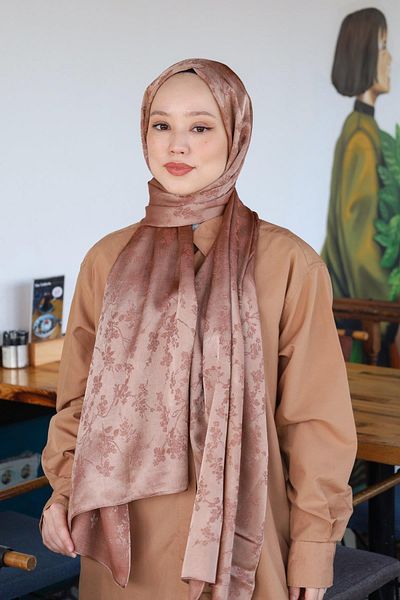 Hint İpek Cotton Jacquard Double Paint Shawl - Pmkjkv01-10