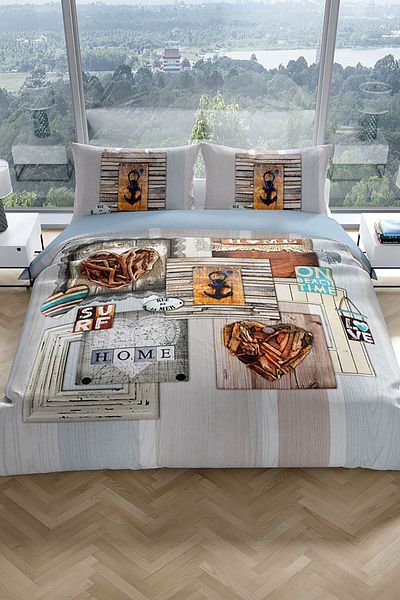 Cattleya La Mer 3d Cotton Satin Double Duvet Cover Set
