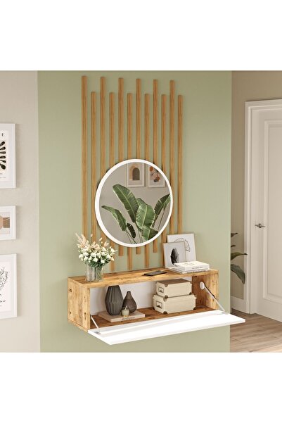 L'occi Concept Lisboa Aynalı Dresuar Ahşap Çıtalı Set LI2-AW
