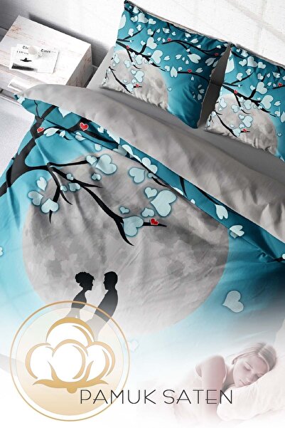 PerlaSera Спеціальний дизайн 3D до Дня закоханих — двоспальний комплект постільної білизни, щільно тканий бавовняний сатин