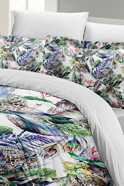 PerlaSera 3D Спеціальний дизайн - Двоспальний комплект постільної білизни, щільно тканий бавовняний сатин, Exotic Floral Luxury