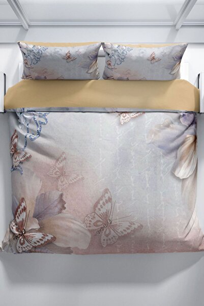 PerlaSera Mariposa 3d Бавовняний сатеневий двоспальний комплект постільної білизни