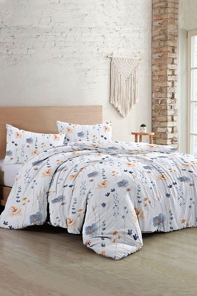 PerlaSera 3D Custom Design - Double Soft Floral Luxury Duvet Cover Set, Satin and Cotton Woven