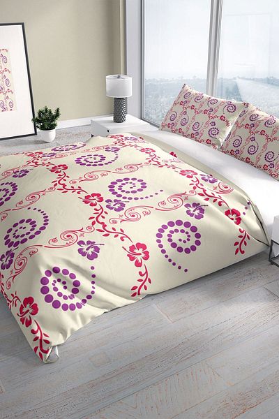 Cattleya Hypnosis 3d Cotton Satin Double Duvet Cover Set