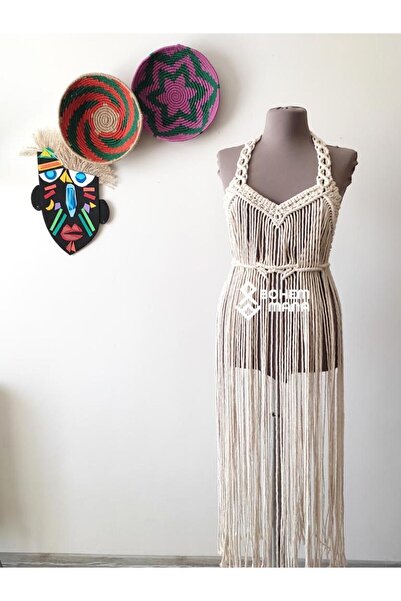 bohemmana Ειδικό Σχέδιο Μακραμέ Φόρεμα για Παραλία, Φεστιβάλ, Πάρτι