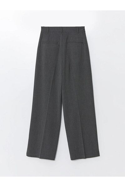 LC Waikiki LcwVision- Anthracite Striped Women'sLooseFit Trousers
