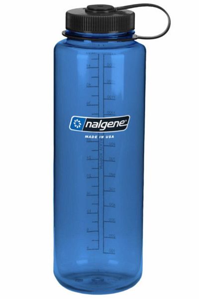 NALGENE زجاجة مياه تريتان بغطاء أسود/أزرق داكن سعة 48 أونصة