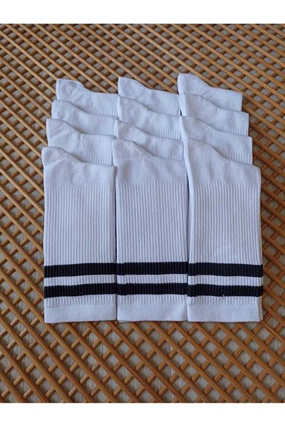 Rocks For Men's Tennis Socks - 12-piece Combed Cotton Circle, Pair Seamless