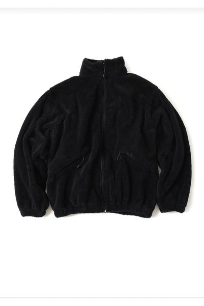 S&R FASHION Black Zippered Plush Sweat