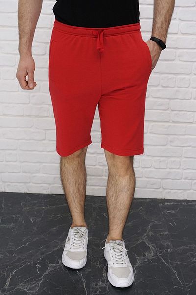 DYNAMO Men's Red Elastic Waist Pocket Shorts & Bermuda