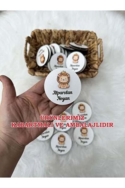 Ambalajlı Figürlü Ahşap Bebek Magnet 20 Adet