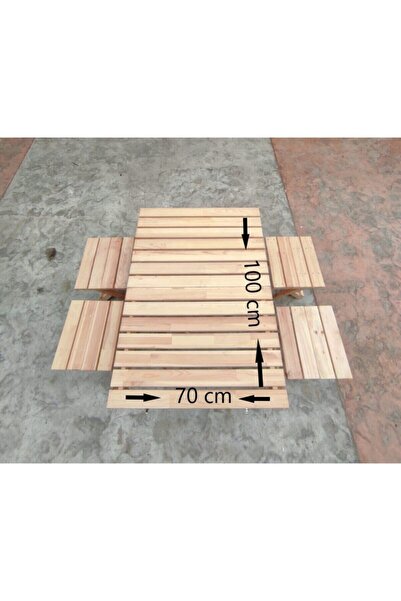 ahşapdekor Ahşap Bavul Katlanır Kamp-piknik Masa Takımı