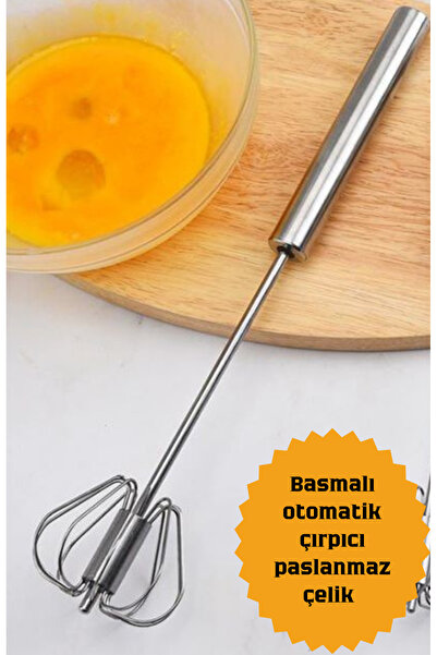 BRE HOME Paslanmaz çelik Basmalı otomatik çırpıcı 30 cm