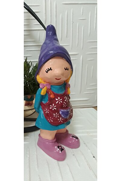 RENKLİMASALTASARIMLAR Kız El Yapımı Bahçe Decor Cüce 1 Adet