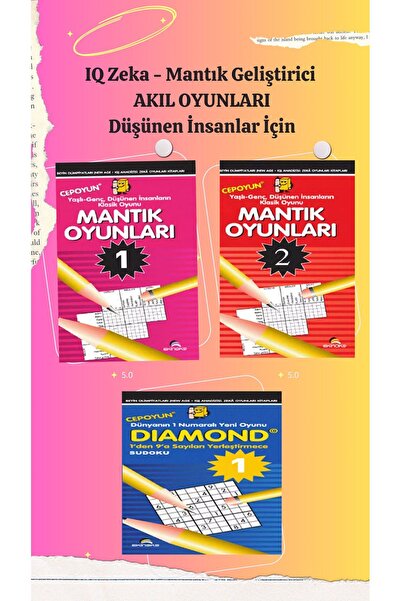 Ekinoks Iq Zeka-mantık Geliştiren Akıl Oyunları Süper Seri-3 Adet Cep Boy Kitap-kargo Bedava