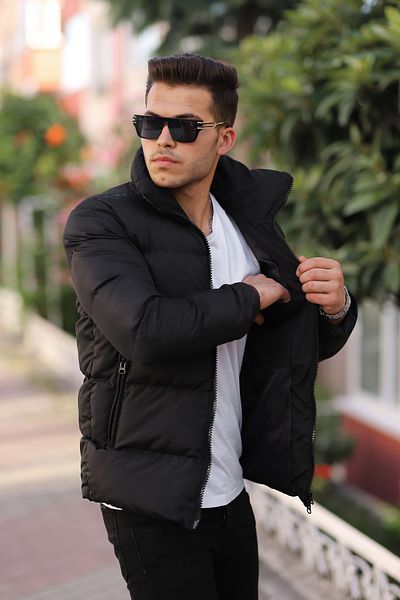 BOYS MANS Ανδρικό χειμωνιάτικο παλτό με γιακά όρθιο, ανθεκτικό στο νερό και τον αέρα