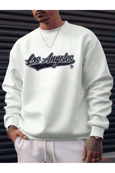 trend selection Los Angeles Signature Printed Unisex Oversize Crew Neck Sweatshirt