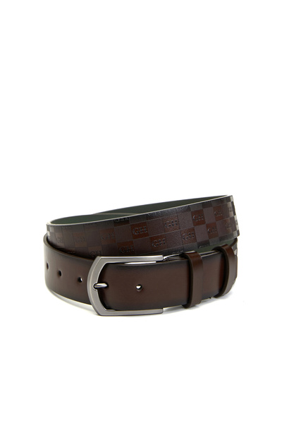 George Hogg Kahverengi Erkek Deri Kemer