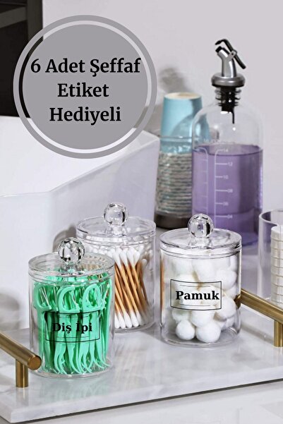 Böğürtlen Home 3lü Kristal Makyaj Ve Aksesuar Düzenleyicisi Takı Ve Pamukluk Dolap Içi Organizeri