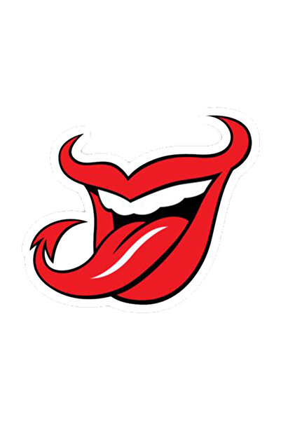 MegaSticker ملصق شفاه شيطان الشفاه الشيطاني مقاس 14 × 13 سم - سيارة، دراجة نا...