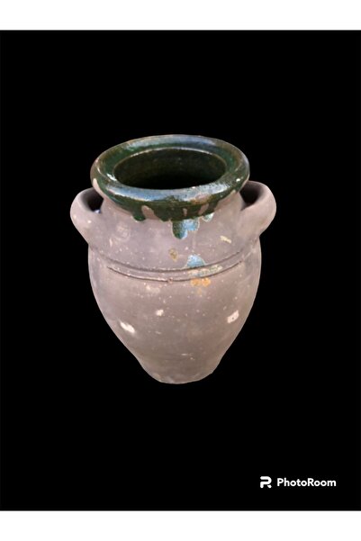 egesaksı Çift Saplı Eskitmeli Rustik Küp