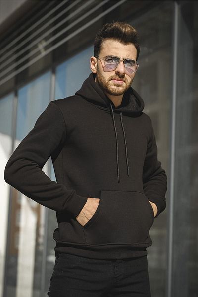 Oksit Ανδρικό φούτερ Janvier Three Thread Rose Gold Fitted Hooded Basic