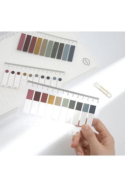 EZOSHOP Set Of 3 Post It Sticky Notes Transparent Colorful Sticky Note Papers Notebook Bookmarks Fall Series