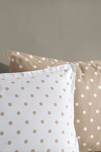 Cote Blanc Комплект възглавници Dots Cappuccino - 100% памук, двустранен, 2 части, 50x70