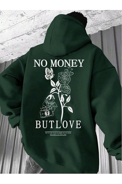 LA GULER Φούτερ με κουκούλα και τσέπη 3 νημάτων Unisex Oversize - Εκτυπωμένο
