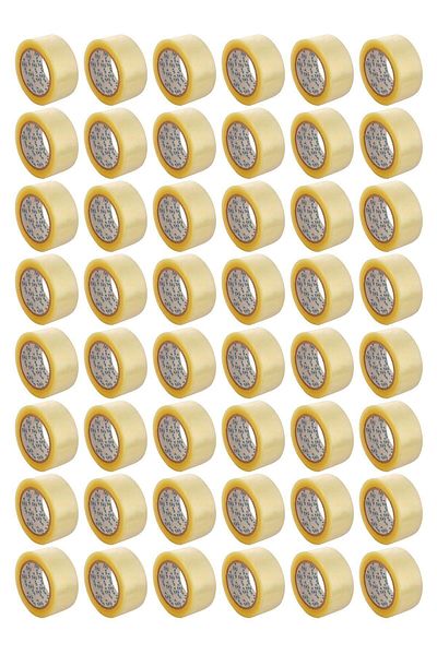 ToXA 48 Pcs 45X100 Clear Acrylic Duct Tape - 100 Meter Wrap, Very Strong Unbreakable Tape