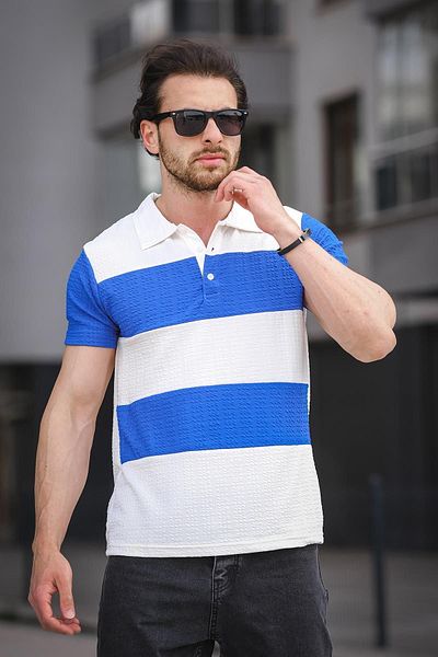 Oksit Ht 945026   Ανδρικό μπλουζάκι Slim Fit Lycra Piece Polo Neck