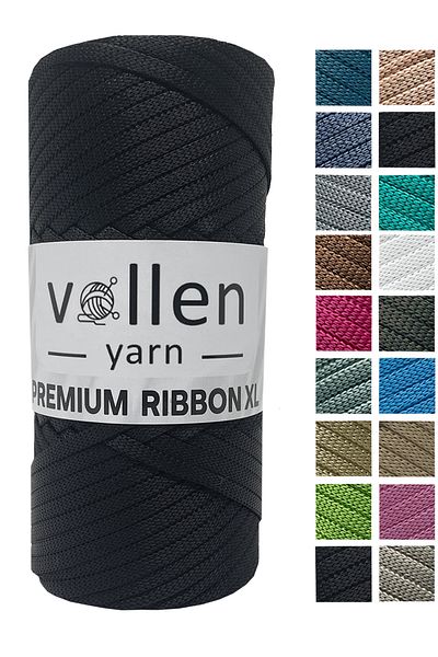 vollen yarn Premium 200gr / 4mm Πολυεστερικό σχοινί, μακραμέ σχοινί, σχοινί τσάντας, σχοινί βραχιολάκι, σχοινί χόμπι, σχοινί σουπλά, μαύρο