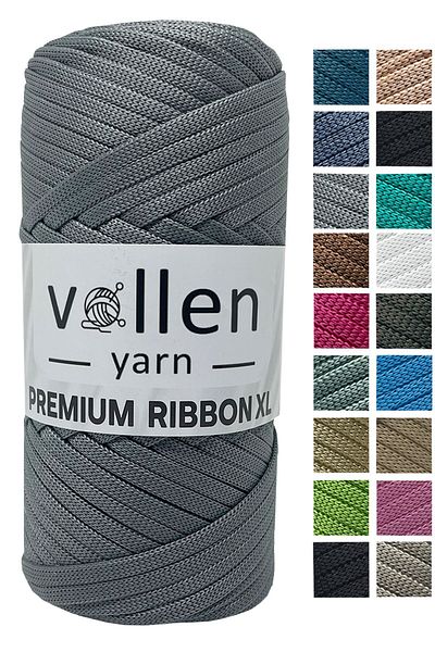 vollen yarn Premium 200gr/4mm Πολυεστερικό κορδόνι, μακραμέ νήμα, νήμα τσάντας, νήμα χόμπι, νήμα σουπλά, γκρι