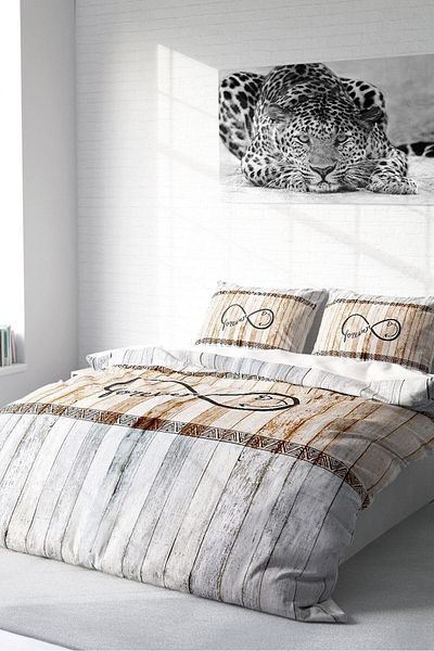 PerlaSera 3D Custom Design - Double Duvet Cover Set, Forever Sik Woven Cotton Satin