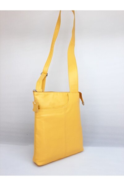 Şimşek Çanta Hakiki Kuzu Derisi Çapraz Çanta