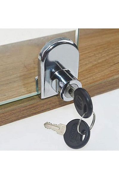 ŞENEL Yapı Market 408 Single Glass Cover Showcase Lock Oval