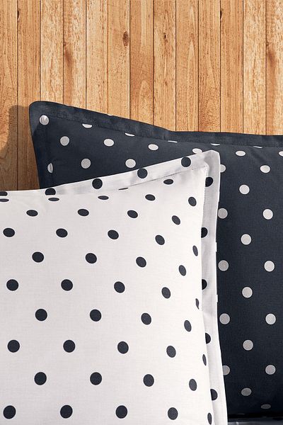 Cote Blanc Gray Double Sided 2-Piece Pillow Case - 100% Cotton 50x70