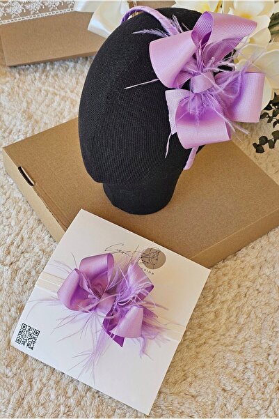 çiğdem kaya design Λιλά Φτερωτή Κορώνα Μητρότητας και Μωρού με Φιόγκο