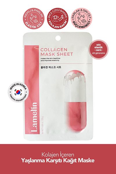 Lamelin Anti-Aging Sheet Mask Containing Collagen Lamelline Collagen Mask