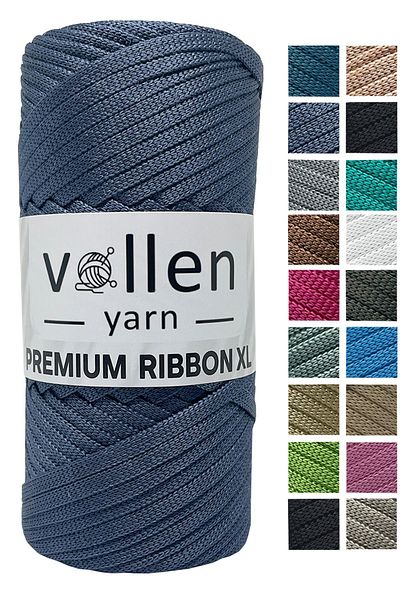 vollen yarn Premium 200gr/4mm Πολυεστερικό κορδόνι, μακραμέ νήμα, νήμα τσάντας, νήμα χόμπι, νήμα σουπλά, μπλε τζιν