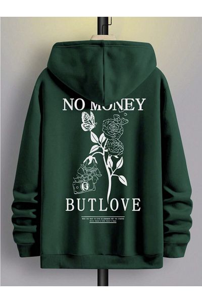 LA GULER Φούτερ με κουκούλα και τσέπη 3 νημάτων Unisex Oversize - Εκτυπωμένο