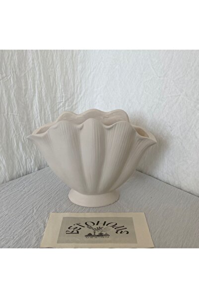 Betohome Design BÜYÜK BOY MİDYE & İSTİRİDYE VAZO - DEKORATİF DENİZ KABUĞU VAZO