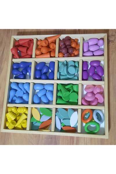 ROOT WOODEN TOYS 162 Parça Mandala motif Blokları