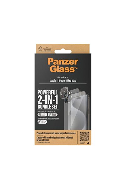 Panzer Glass 2 in 1 Pack iPhone 15 Pro Max Full Compatible Screen Protector and Easy Aligner