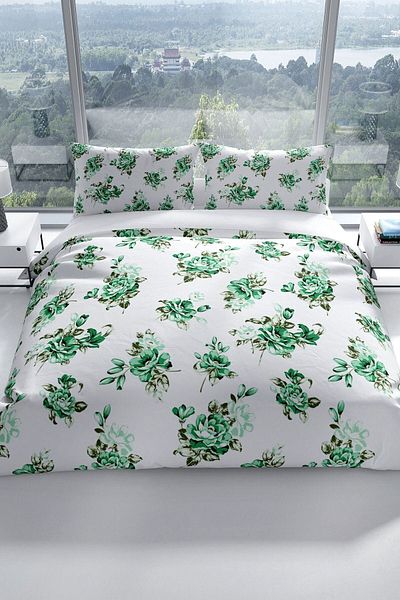 PerlaSera Bigarden 3d Cotton Satin Double Duvet Cover Set