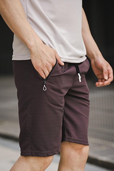 Oksit Rika Ottoman Woven Slim Fit Lycra Men's Bermuda Shorts