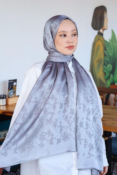 Hint İpek Cotton Jacquard Double Paint Shawl - Pmkjkv01-16