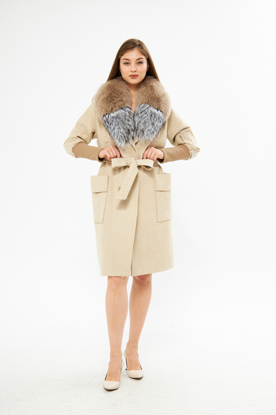 SAMUEL RHAWİ Lüks Yaka Detaylı Kumaş Kaban